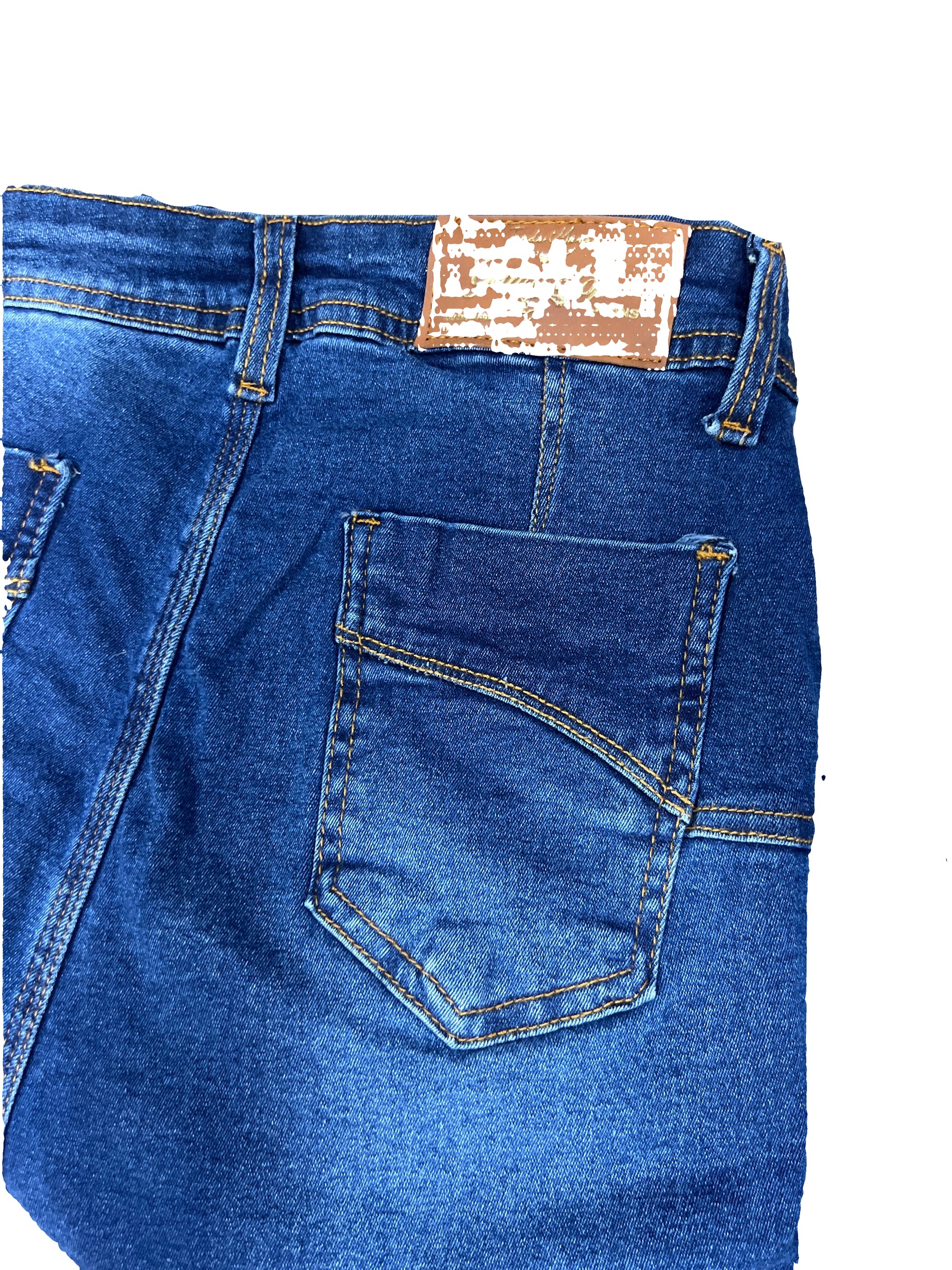 Calça GTop Skinny Botão Azul
