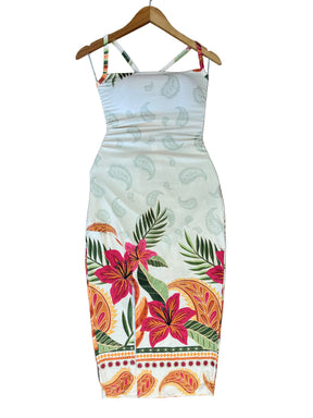 Vestido Fluit Midi com Amarração nas Costas