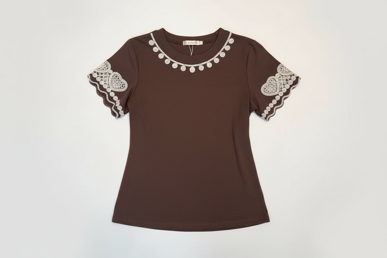 Blusa bordada D50129#