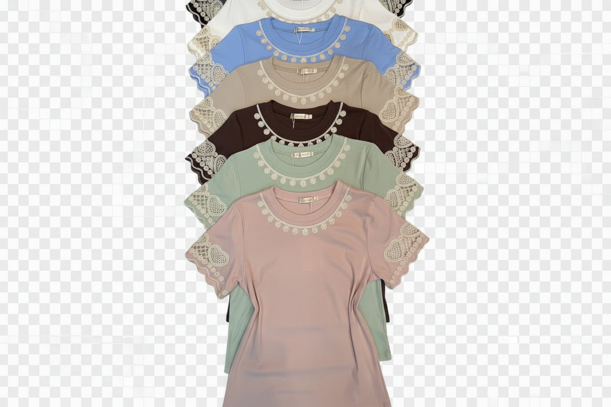 Blusa bordada D50129#