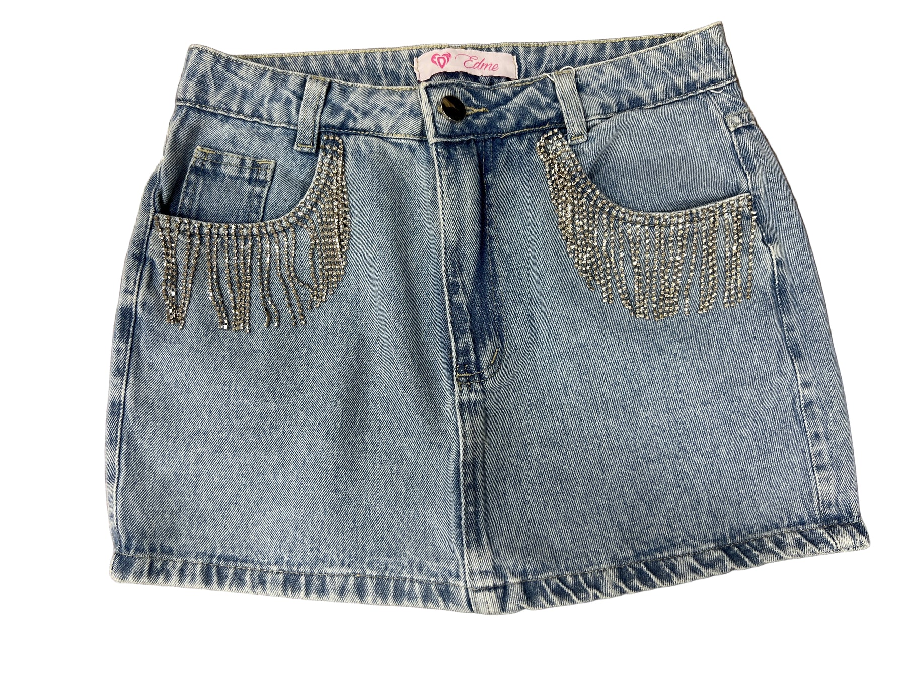Saia Edme Strass Jeans 8237