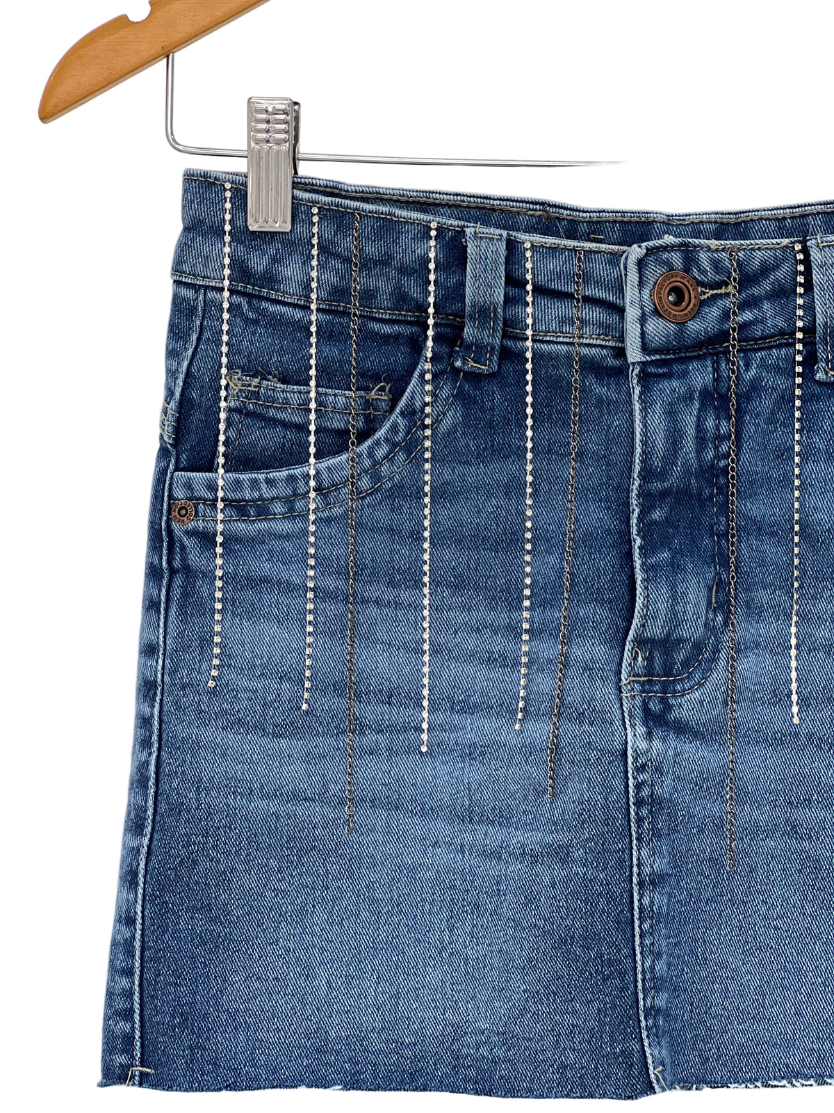 Saia Strass Gamatop Jeans 8272