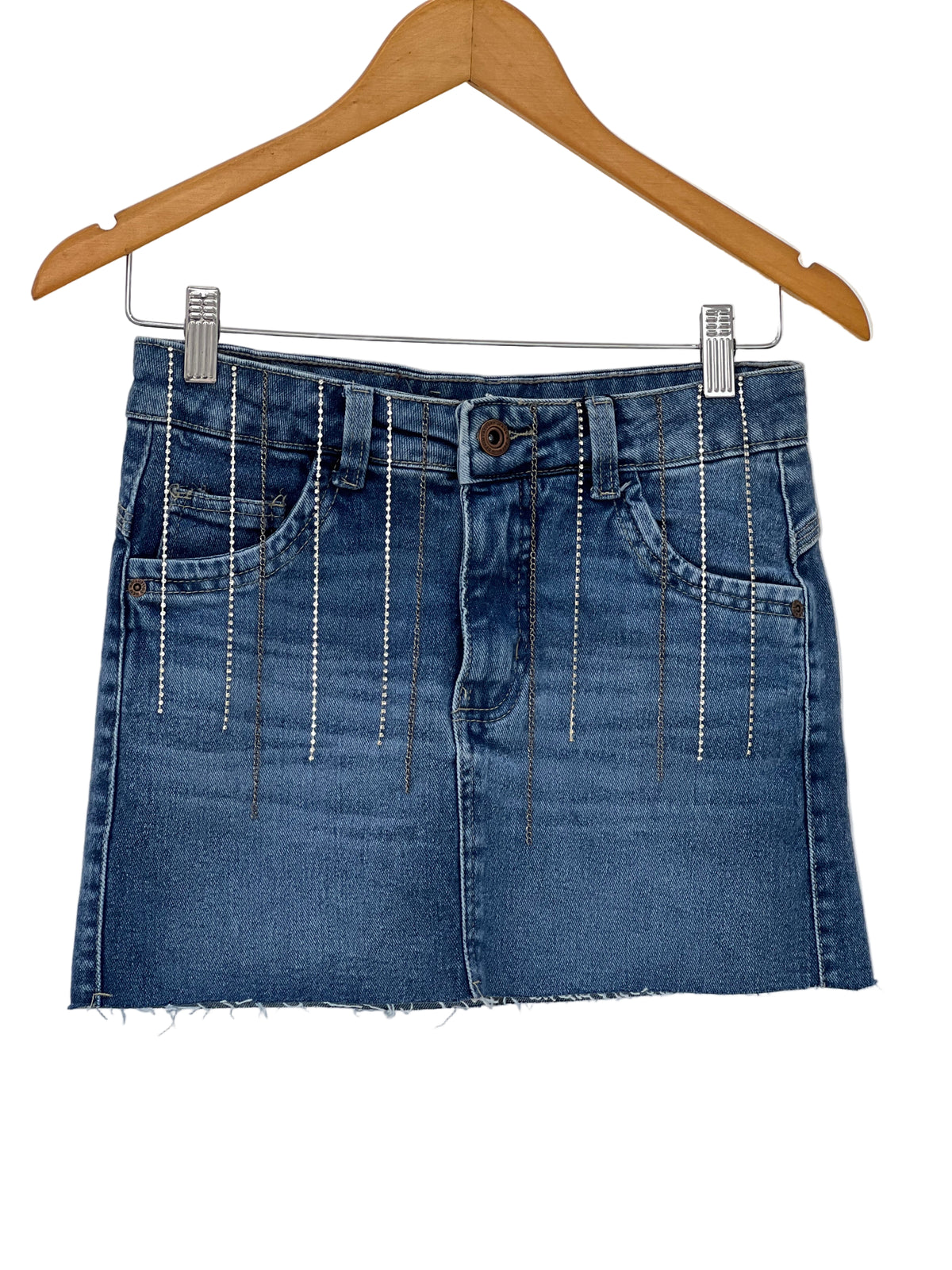 Saia Strass Gamatop Jeans 8272