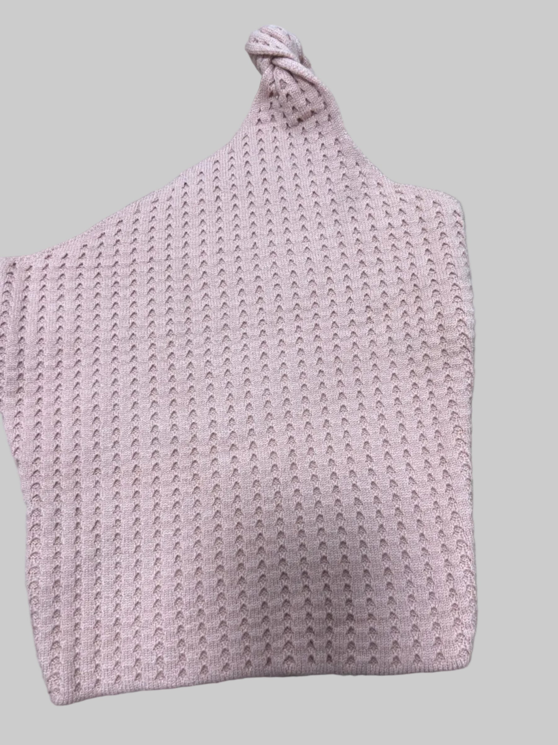 Cropped Tricot Alça Única Nó