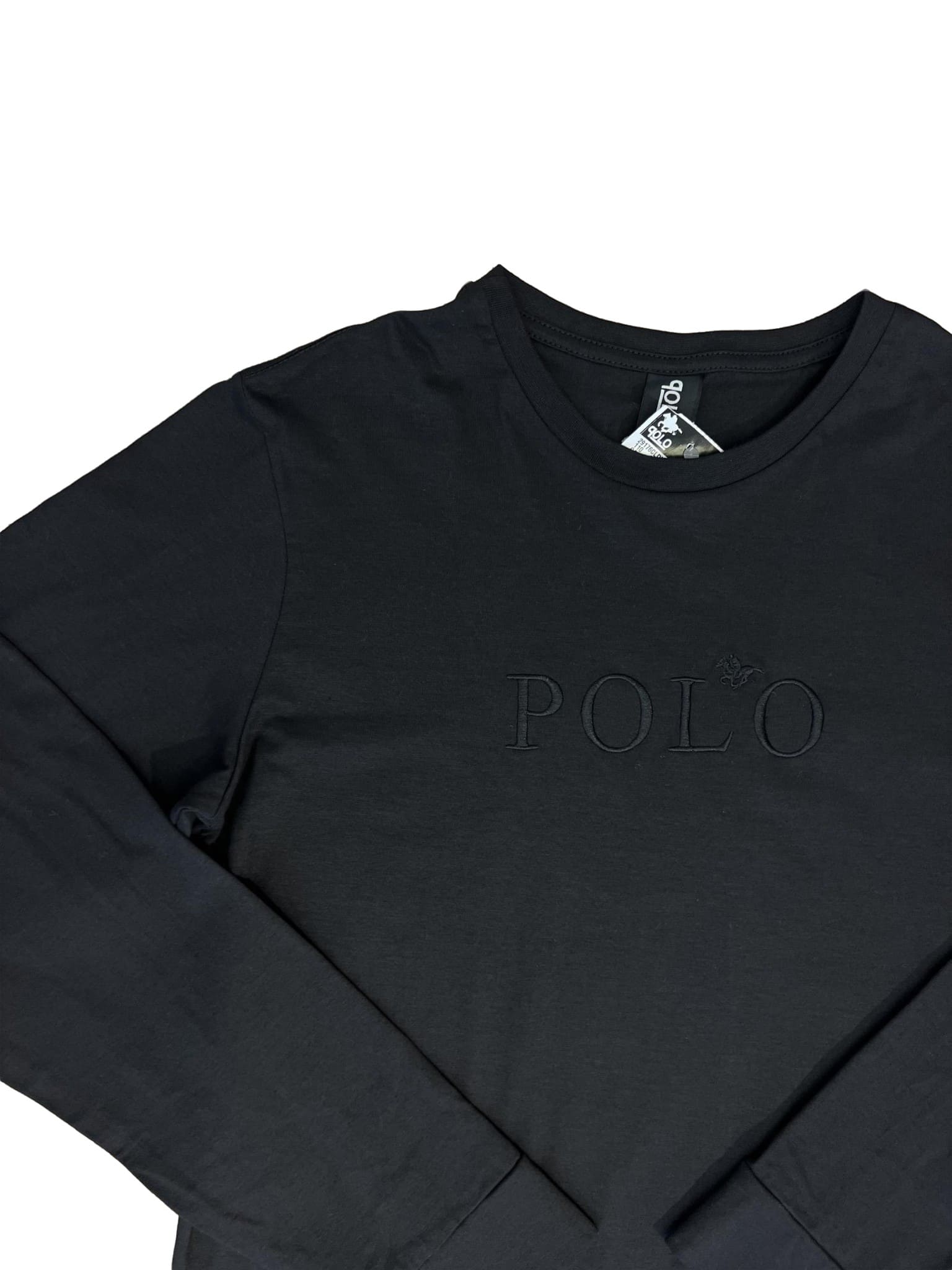 Camisa Qolo Manga Longa Preta