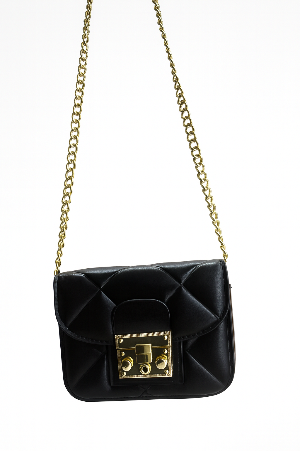 Mini Bag Com Alça e Fecho Dourado 8918