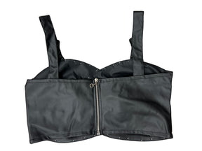 Cropped em Couro Fivela 10191