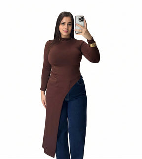 Blusa M/L bata alongada