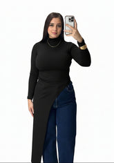 Blusa M/L bata alongada