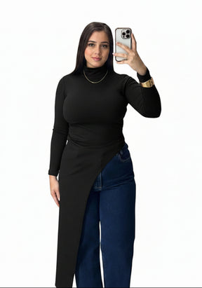 Blusa M/L bata alongada