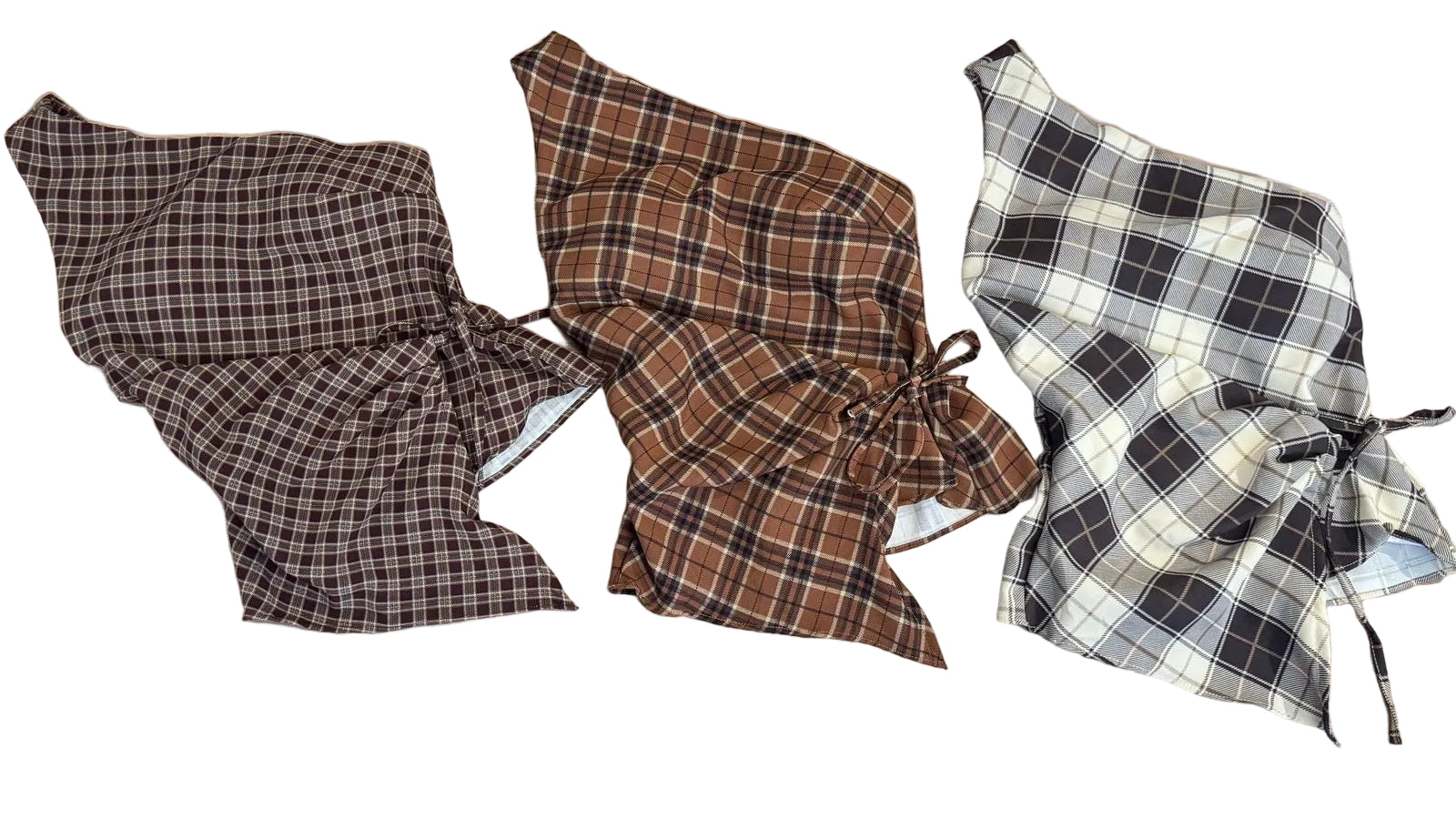Blusa xadrez alça única