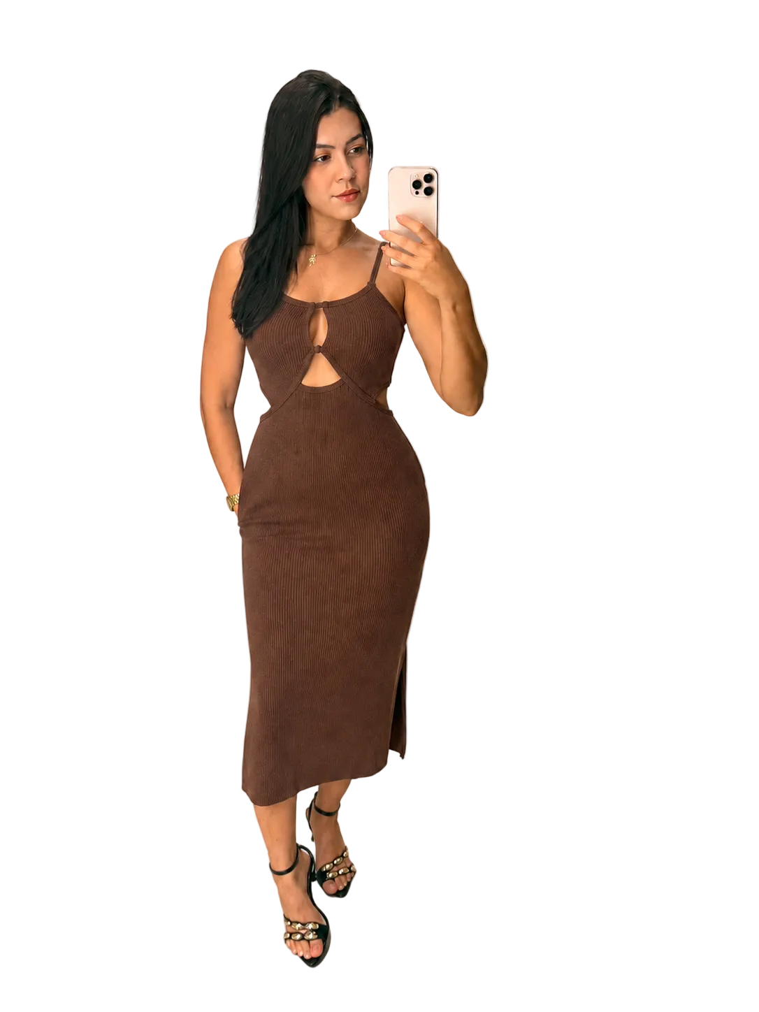 Vestido Decote Vazado Lateral