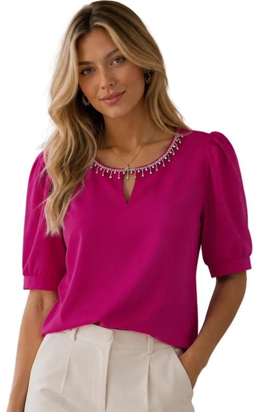 Blusa Manga Princesa Dom Fashion 790