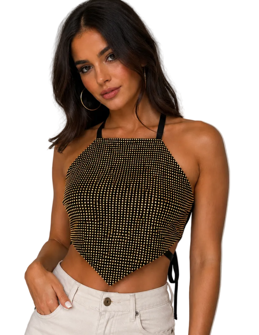 Cropped Triangular Brilho