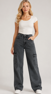 Wide leg cargo excelente