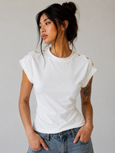 Blusa Feminina Botões Ombro