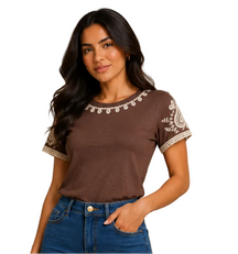Blusa bordada LF80329