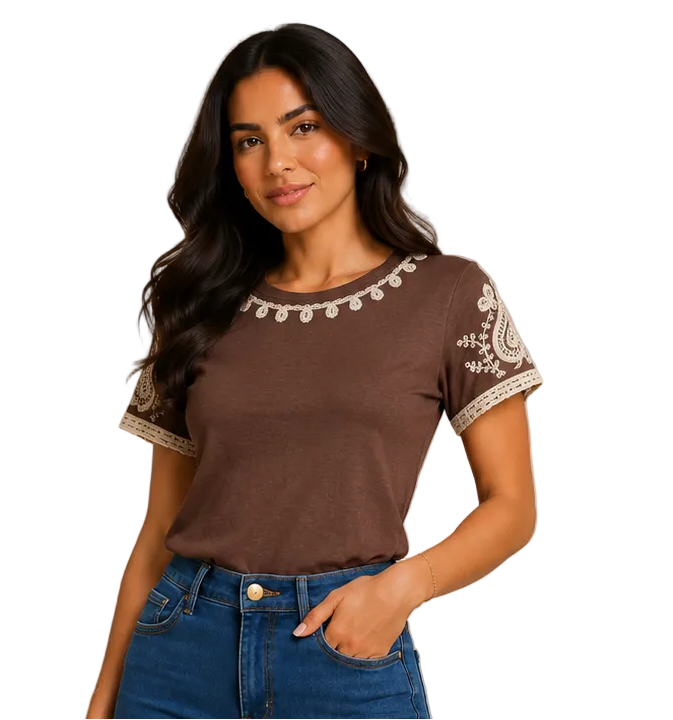 Blusa bordada LF80329