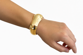 Bracelete Aço Inoxidável Textura Geométrica 10353