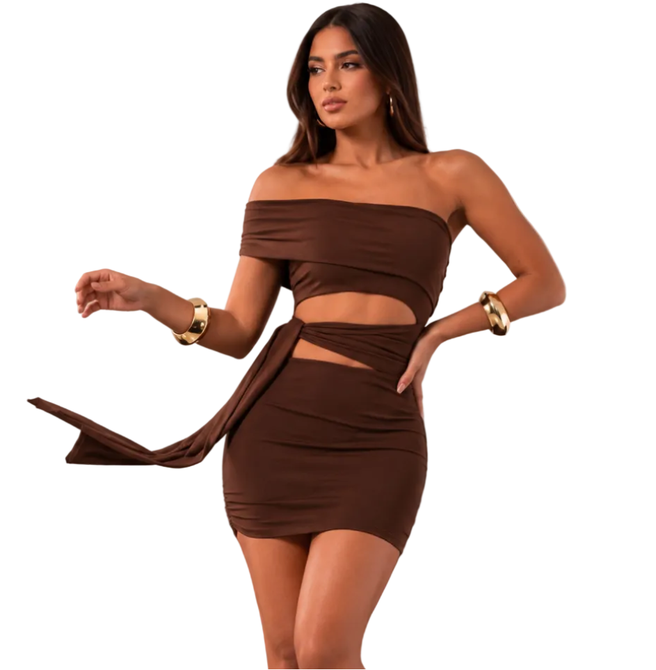 Vestido amarração transpassado