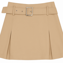 Short Saia Plissado Fivela