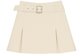 Short Saia Plissado Fivela
