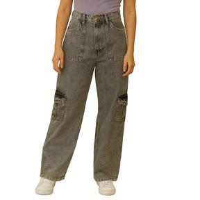 Calça Inspiração Cargo Wide Leg 10889