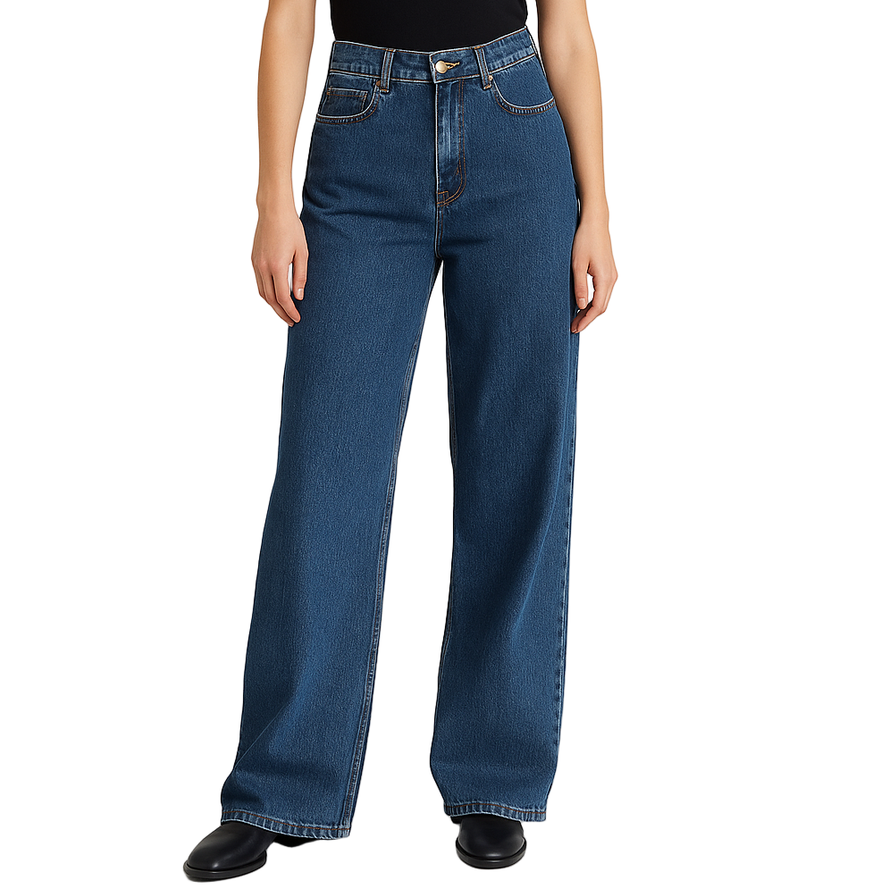 Calça Inspiração Wide Leg Jeans 10424