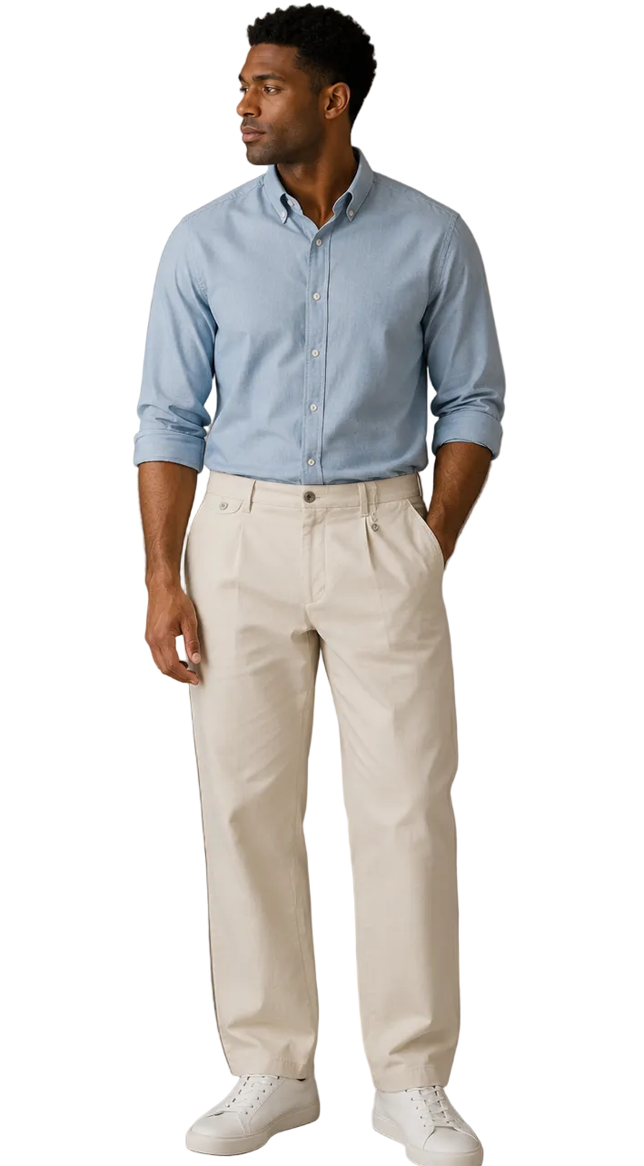 Calça Viscolinho Austin Bege 129605