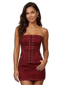Conjunto corselet longo amarração