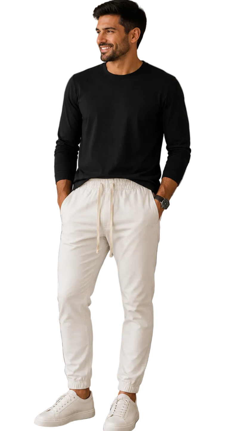 Calça Masc Sarja Jogger 8414
