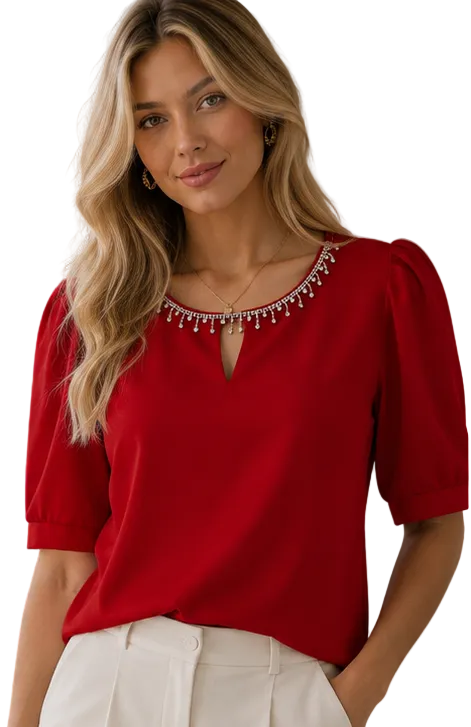 Blusa Manga Princesa Dom Fashion 790