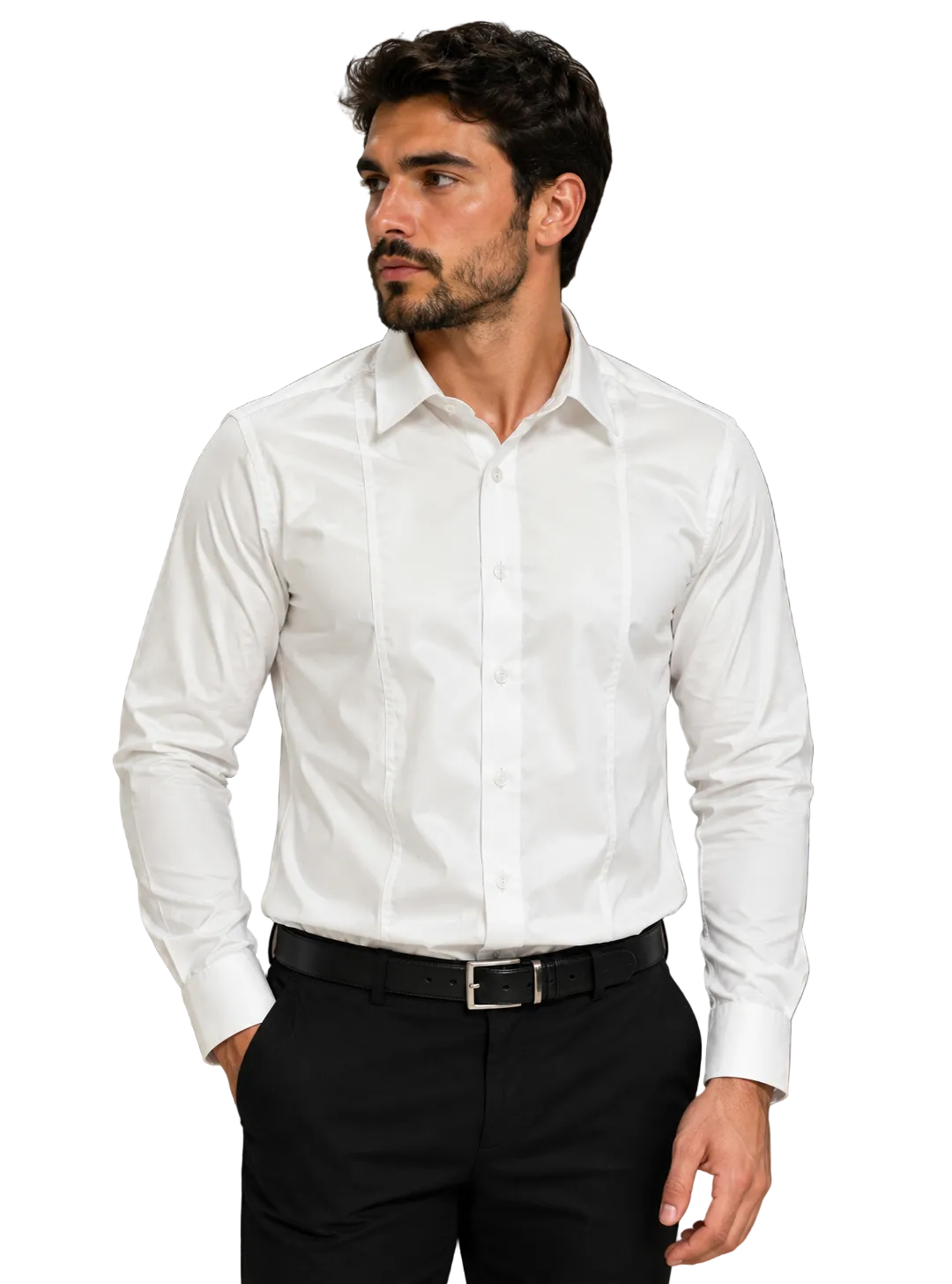 Camisa Corpo/V Branca M/L