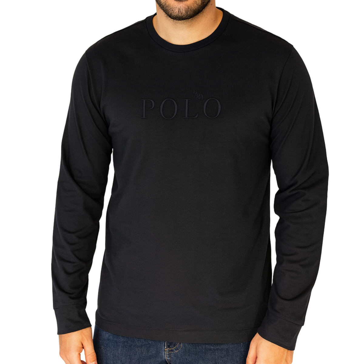 Camisa Qolo Manga Longa Preta