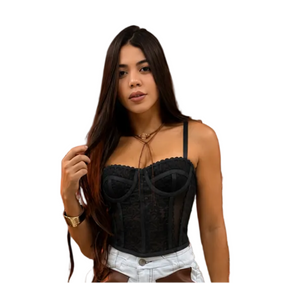 Corselet Renda/Tule