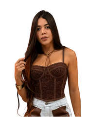 Corselet Renda/Tule