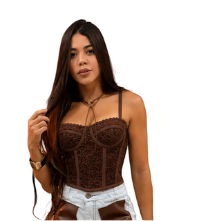 Corselet Renda/Tule