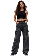 Calça wide Leg Cargo