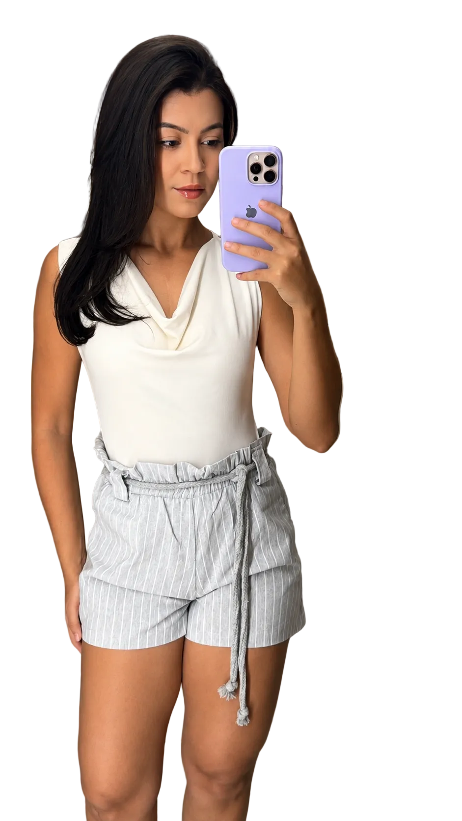 Short Linho Listrado