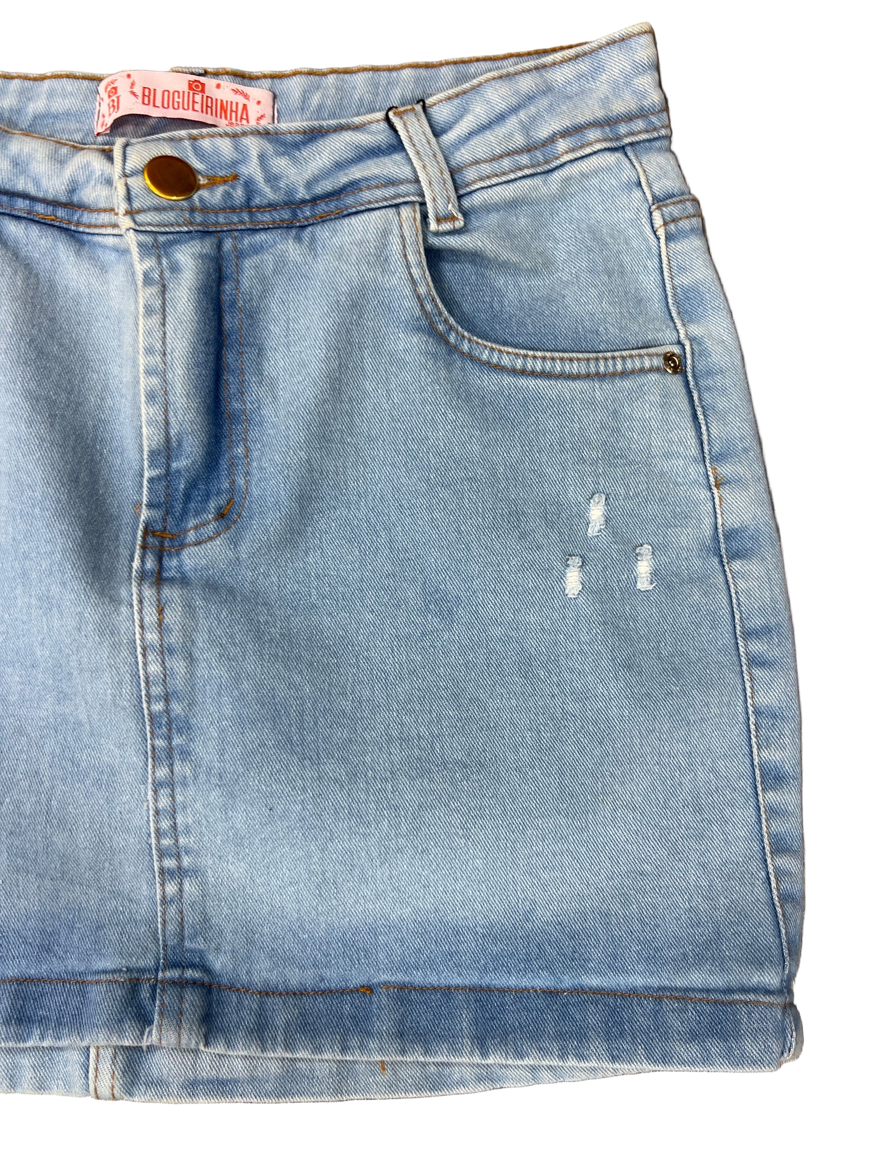 Saia Blogueirinha Essencial Jeans 1000