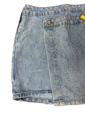Saia PPink Strass Envelope Jeans 9522