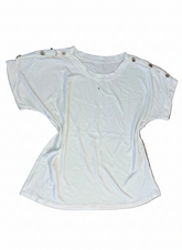 Blusa Feminina Botões Ombro