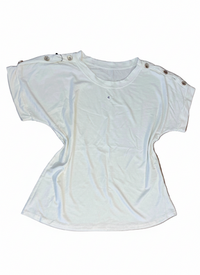 Blusa Feminina Botões Ombro