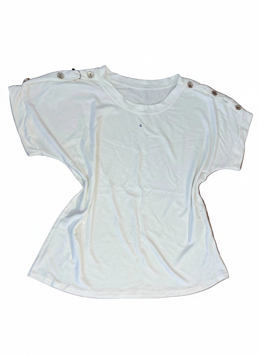Blusa Feminina Botões Ombro