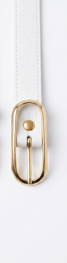 Cinto Fem Fivela Dourado Oval Vertical