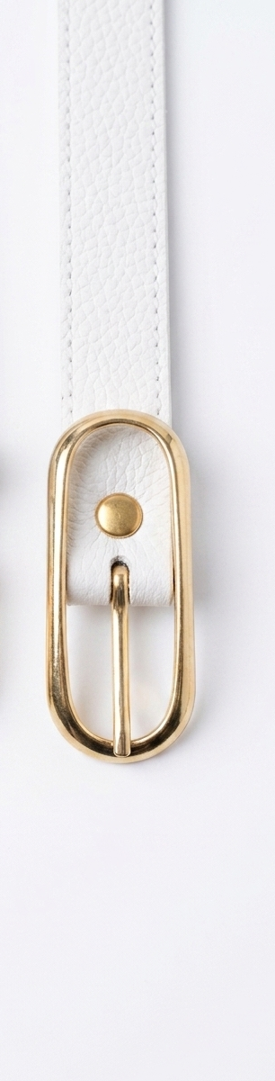 Cinto Fem Fivela Dourado Oval Vertical