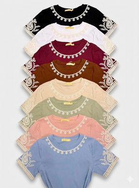 Blusa bordada LF80329