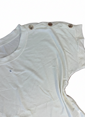 Blusa Feminina Botões Ombro