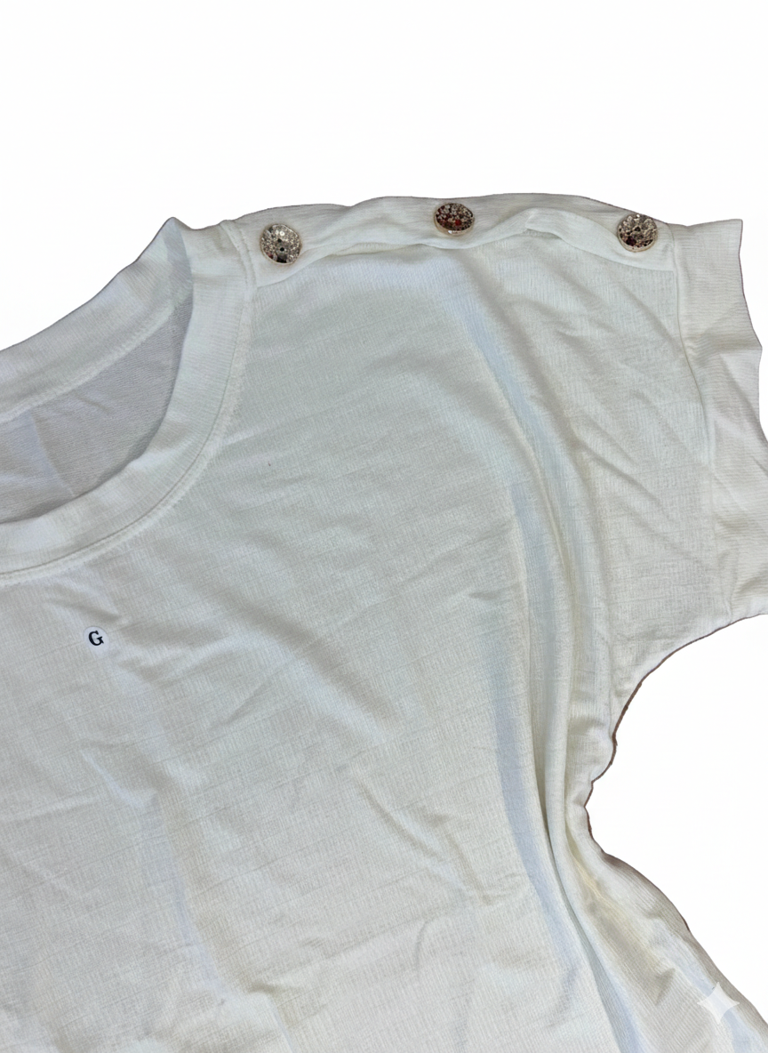 Blusa Feminina Botões Ombro