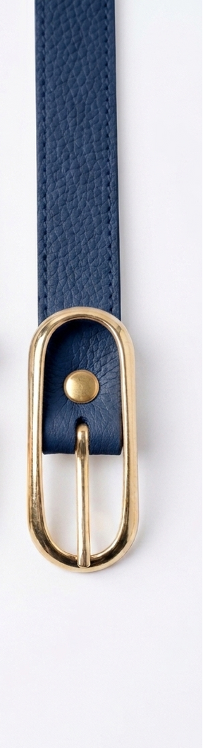 Cinto Fem Fivela Dourado Oval Vertical
